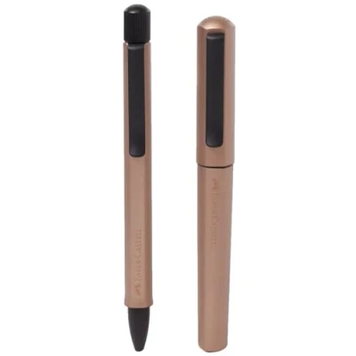 Image of Faber Castell Hexo Bronze 140589 Gift Set with Fountain Pen M and Twist Ballpoint B