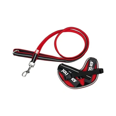 Image of IDC Powair Bundle Harness, Size: 2XS/Baby 2, Red + Leash, 1,2 m with Handle and Small Carabiner,