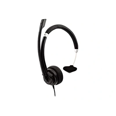 Image of V7 Auricular Deluxe Mono Headset W/MIC VOL CTRL 1.8 m 3.5 mm Black