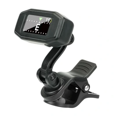 Image of Aroma Guitar Tuner Clip On Rechargeable Easy to Read Simple TFT Screen Good Use in Strong Light Extremely Fast and Accurate Tuning 360 Swivel