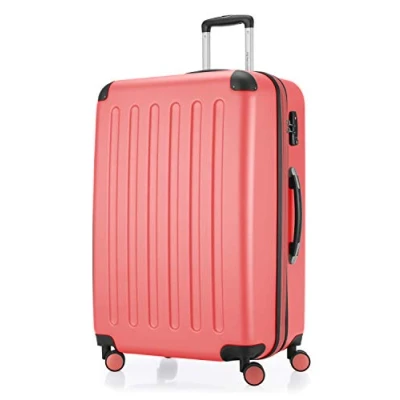 Image of HAUPTSTADTKOFFER Spree Carry on Luggage Suitcase Hardside Spinner Trolley Expandable 55 cm TSA, Coral