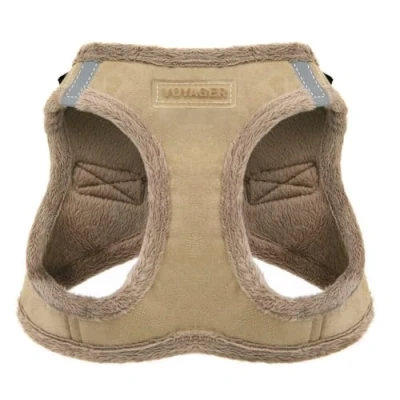 Image of Voyager Step In Plush Dog Harness by Best Pet Supplies Vest for Small and Medium Dogs, Soft Plush, Latte, size XL Chest: 20.5 23&quot;