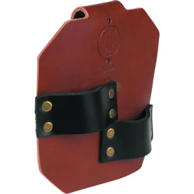 Image of Klein Tools 5860 Spud Wrench Holder, Heavy Duty Leather Tool Holder with Tucked Tunnel Loop Design