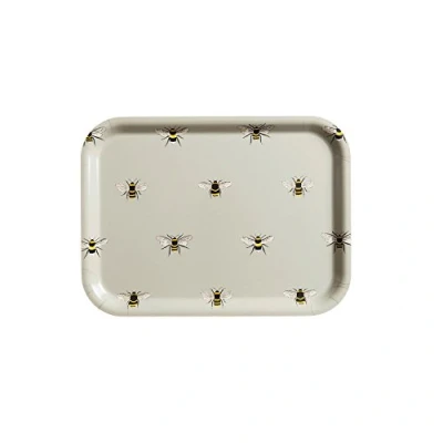 Image of Sophie Allport Bees Tray, Printed Design, Small (27 x 22cm), Serving Platter