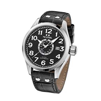 Image of TW Steel Unisex Adult Analogue Classic Quartz Watch with Leather Strap VS51