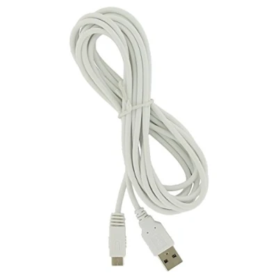 Image of DollaTek 3M extra long USB Power Cable for Wii U GamePad (10 feet / 3 meter) White