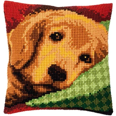 Image of Vervaco Cross Stitch Cushion Set Outlined, Cotton, Multicoloured, 40x40cm