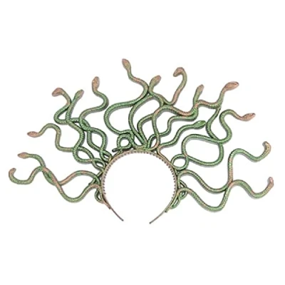 Image of Halloween headband Medusa curved snake shape Hair Hoop Rave Party Headpiece Band cosplay Costume Props Unisex headbands for women
