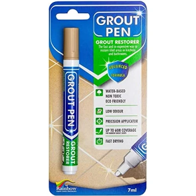 Image of grout Pen Designed for restoring tile in bathrooms &amp; kitchens (Beige)