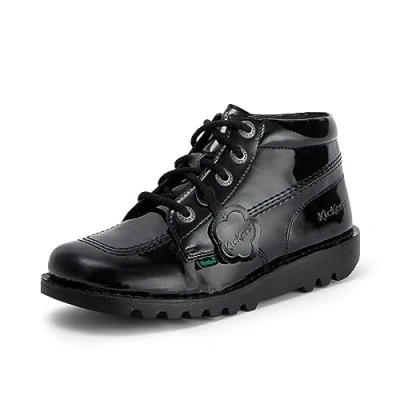 Image of Kickers Women&#039;s Kick Hi Classic Ankle Boots Extra Comfortable Added Durability Premium Quality, Black, 5 UK