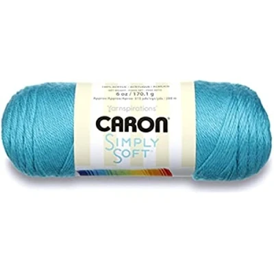 Image of Caron Simply Soft Brites Acrylic Aran Knitting Yarn 170g 9608 Blue Mint
