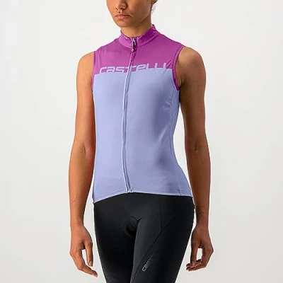 Image of CASTELLI 4522066 534 VELOCISSIMA Sleeveless Women&#039;s T Shirt Violet Mist/Amethyst L