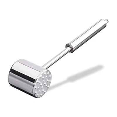 Image of Relaxdays Professional Double Sided Stainless Steel Meat Tenderiser, 28 cm Long, Silver