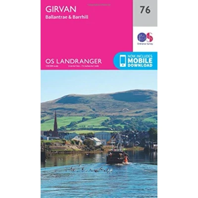 Image of Landranger 76 Girvan, Ballantrae &amp; Barrhill Map With Digital Version