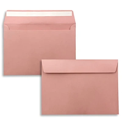 Image of 25x envelopes DIN C5 old pink (pink) 16.2 x 22.9 cm self adhesive elegant for large invitations and cards birthdays or weddings