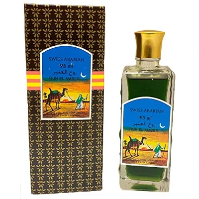 Image of Ruh El Amber Perfume Oil (95 ml) Swiss Arabian Unisex Brown Box