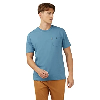Image of Ben Sherman Blue Shadow Short Sleeve T Shirt XL (0059326)