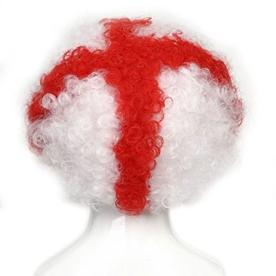 Image of PMS England Red And White Carnival Wig