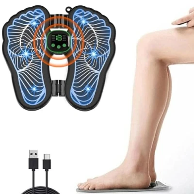 Image of Electronic Feet Massager for Pain and Circulation,Electric Massage Mat,EMS Foot Massager,Electric Deep Kneading Circulation Booster Folding Portable,Best Present Parents