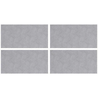 Image of vidaXL Aluminium Checker Plates 4 pcs Anti Slip 50x25 cm