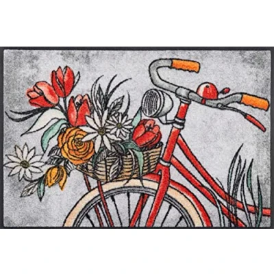 Image of wash+dry Flower Cruiser Doormat 50 x 75 cm Washable Inside and Outdoor Use