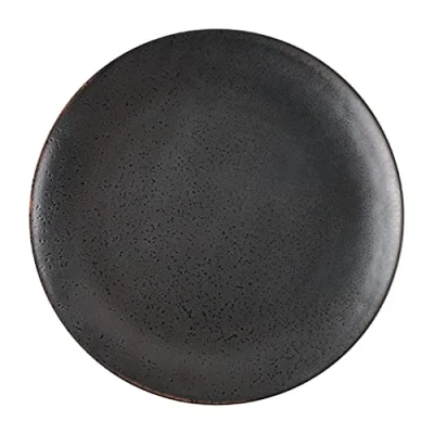 Image of Olympia Fusion Round Black Coupe Plates 203mm (6 Pack)
