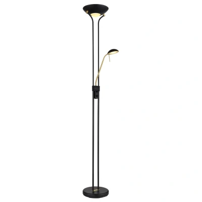 Image of Globo Leonas floor lamp brass/black