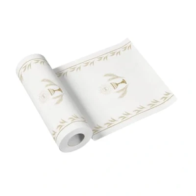 Image of Paw Airlaid Table Runner (40 cm x 24 m) I Perfect Decoration for Communion, Confirmation, Christening Elegant IHS Measuring Goblet My First Communion Gold
