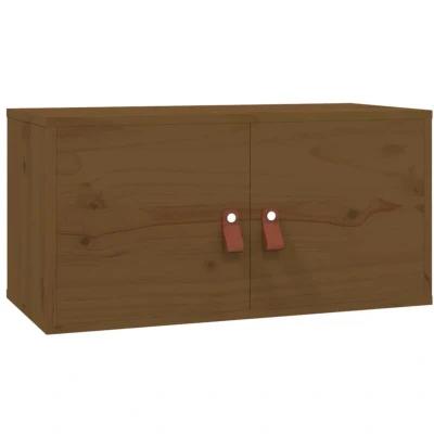 Image of vidaXL Wall Cabinet Honey Brown 60x30x30 cm Solid Wood Pine