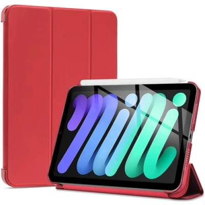 Image of ProCase Smart Case for iPad Mini 7 A17 Pro 2024/iPad 6 2021 8.3 Inch 7th/6th Gen Case, Hard Back Cover 8.3&quot; 7th A2995/A2996/A2993/6th A2567 A2568 A2569 Red