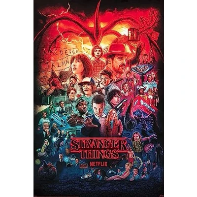 Image of Laminated Stranger Things Seasons Montage Maxi Poster