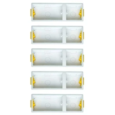 Image of Pack of 5 x Appleby SB638 Dry Lining Wall Boxes 35 mm Deep Combi 2+1 Gang Side by