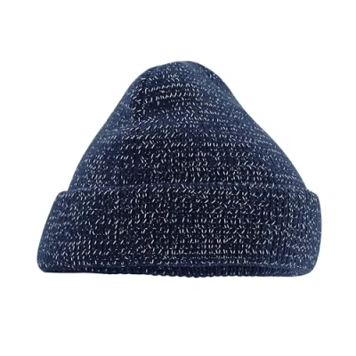 Image of Beechfield Reflective Beanie Unisex Styling French Navy