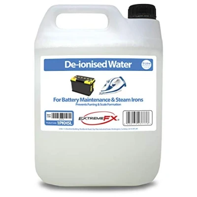 Image of De ionised water 5 Litres Top up Mineralised water, demi Suitable for battery maintenance, steam irons, Car Radiators, fountains etc