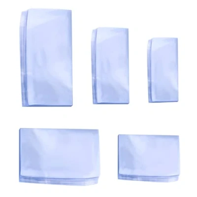 Image of EMSea 500PCS Heat Shrink Wrap Bags Transparent Seal PVC Packaging Film for Packing Soap Candle Small Gift Remote Controls 5 Sizes 100PCS Each Size