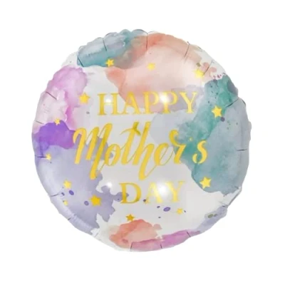 Image of Colourful Round Mothers Day Foil Balloon, 45cm (2 pack)