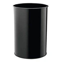 Image of Durable Metal Waste Bin 30L Black