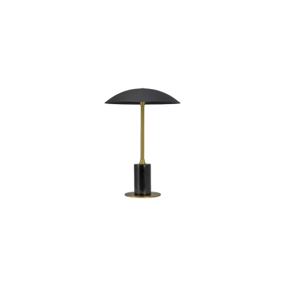 Image of Dyberg Larsen Moon LED table lamp, black, height 33 cm