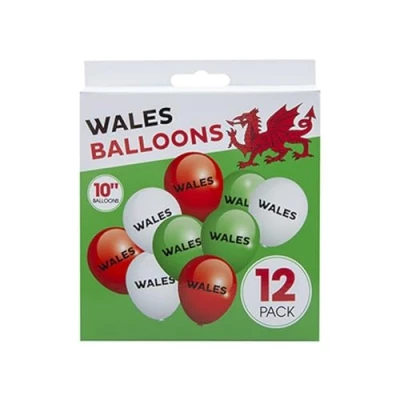 Image of Assorted Color Printed Wales Balloons 25.4cm, Pack of 12 Premium Quality for All Events