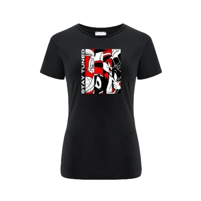 Image of ERT GROUP Women&#039;s 2 T Shirt, Space Jam 018 Black, XXS