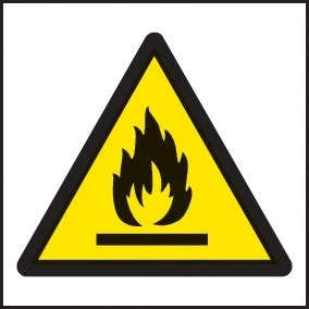 Image of Warning Signs Flammable symbol Self Adhesive Vinyl