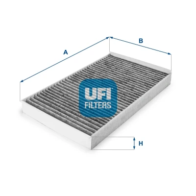 Image of 6398350347, A6398350347 Pollen Filter UFI 54.145.00 Activated Carbon 345mm 203mm 33mm MERCEDES BENZ: Vito Mixto, Viano, Minibus