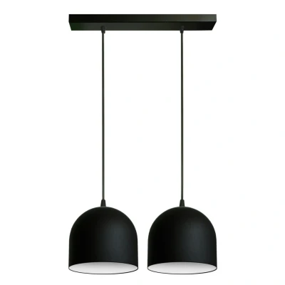 Image of Madison Straight Bar Pendant Ceiling Light Black, White 42cm