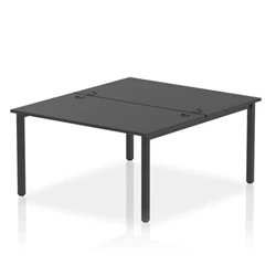 Image of Impulse Bench B2B 2 Person 1400 Black Frame Office Desk