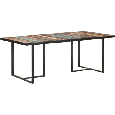 Image of vidaXL Dining Table 200 cm Solid Reclaimed Wood
