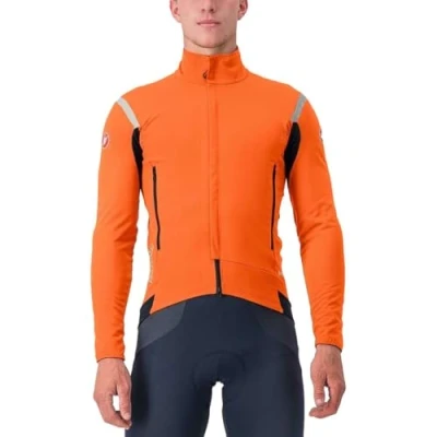 Image of CASTELLI 4522511 857 PERFETTO RoS 2 JKT Jacket Men&#039;s RED ORANGE/DARK GRAY Size S