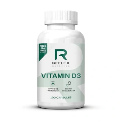 Image of Reflex Nutrition Vitamin D3 2000IU (50mg) per Capsule Daily Sunshine for Winter Wellness D Tablets to Supports Muscle Function, Immune Support &amp; Bone Health (100 Capsules)