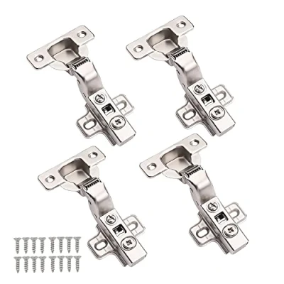 Image of Probrico (2 Pair) Soft Close Cabinet Hinges, 110 Full Overlay Cupboard Wardrobe Doors Hinges Steel, Mute