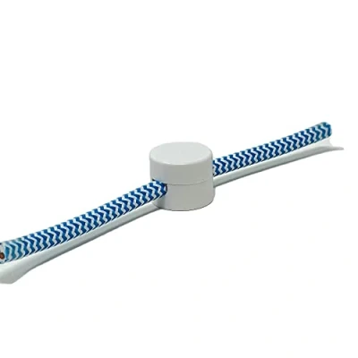 Image of Decentratore, Ceiling or Wall Hook Black/White; for Fabric Electrical Cable Pack of 5