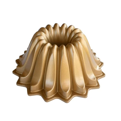 Image of Nordic Ware Lotus Bundt Pan Gold